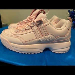 Pink Fila tennis shoes, size 8.5